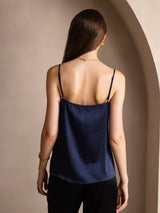 [Dark Blue] SilkSilky-UK Spaghetti Strap Camisole 002