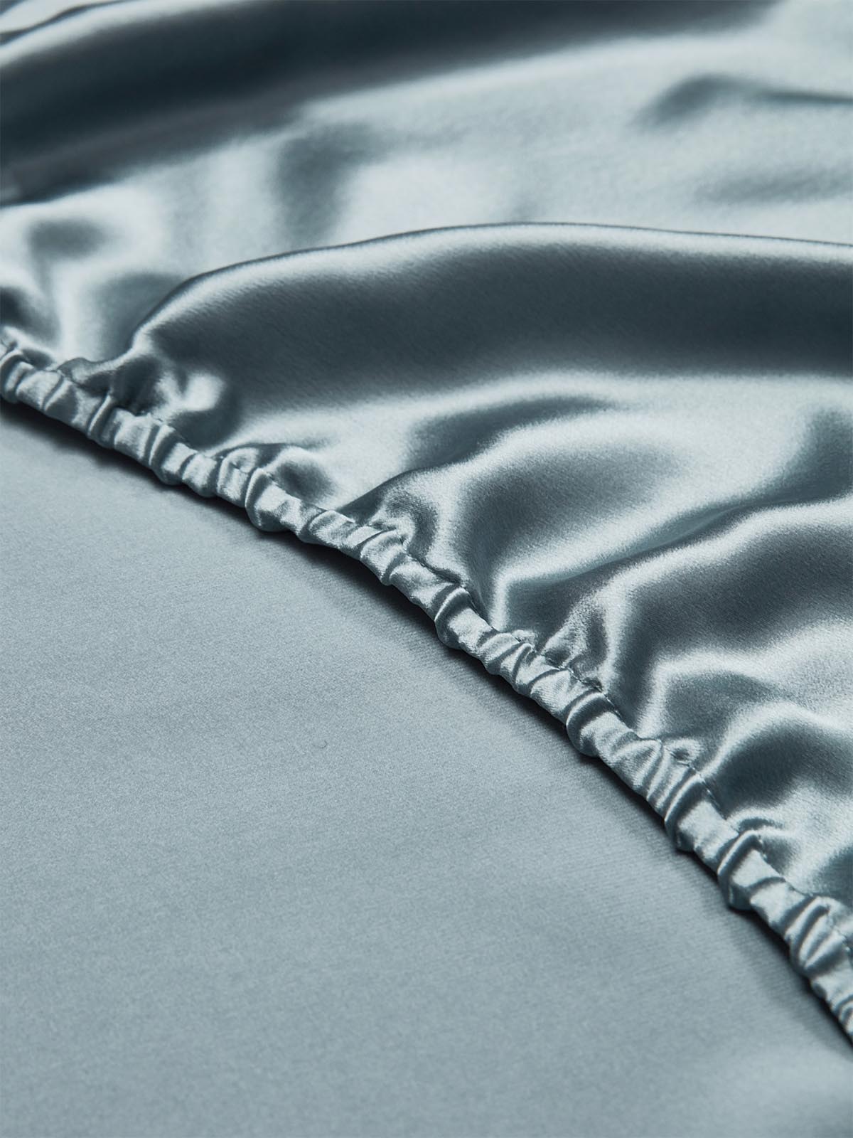 [Grayish Blue] SilkSilky-UK 22Momme Pure Silk Sheet 004