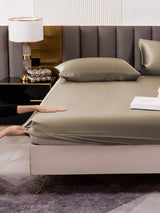 [Khaki] SilkSilky-UK 19Momme Bed Linen Set 006