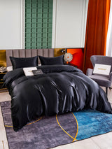 [Black] SilkSilky-UK 25Momme Bed Linen Set 005