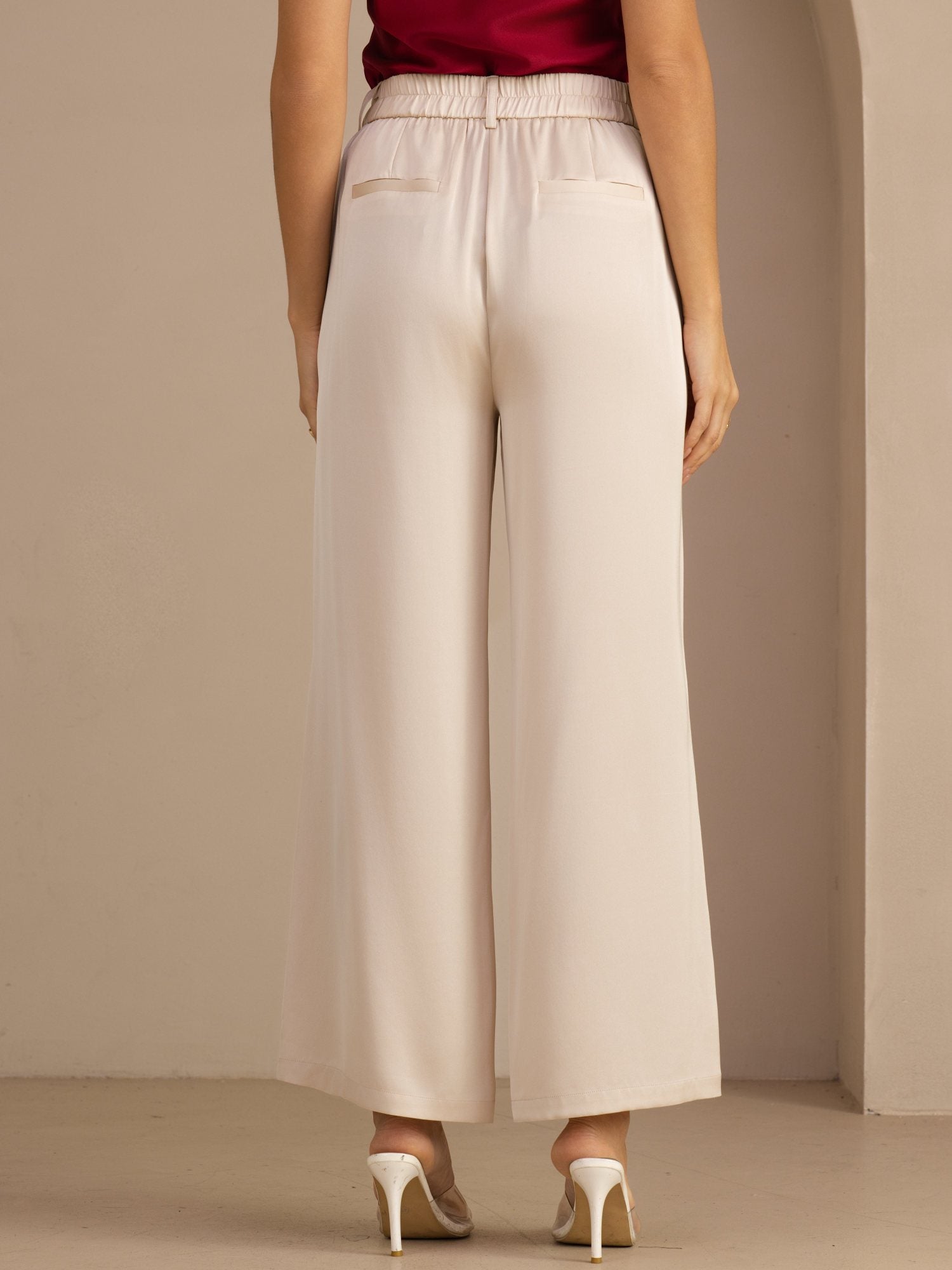 [Beige] SilkSilky-UK Womens Pants 002
