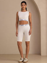 [White] SilkSilky-UK Sleeveless Crew Neck Camisole 007