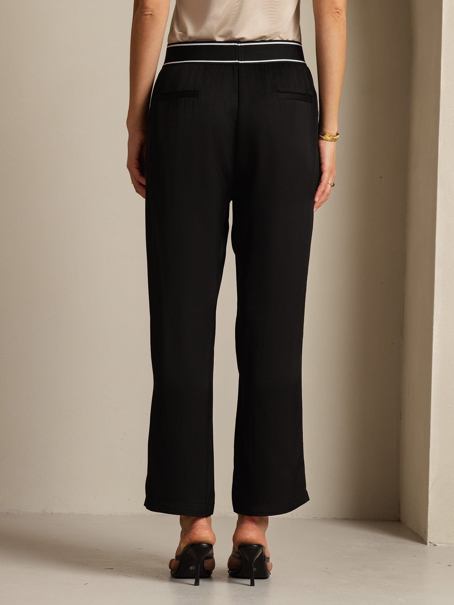 [Black] SilkSilky-UK 22Momme Silk Womens Pants 002