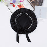 SilkSilky-UK Pure Silk Sleep Cap Black 004