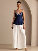 [Dark Blue] SilkSilky-UK Spaghetti Strap V Neck Camisole 006