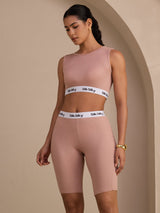 [Pink] SilkSilky-UK Sleeveless Crew Neck Women's Outfit Sets 003