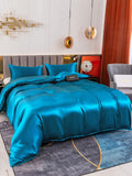 SilkSilky UK 19Momme Pure Silk Bedding Set Teal 004