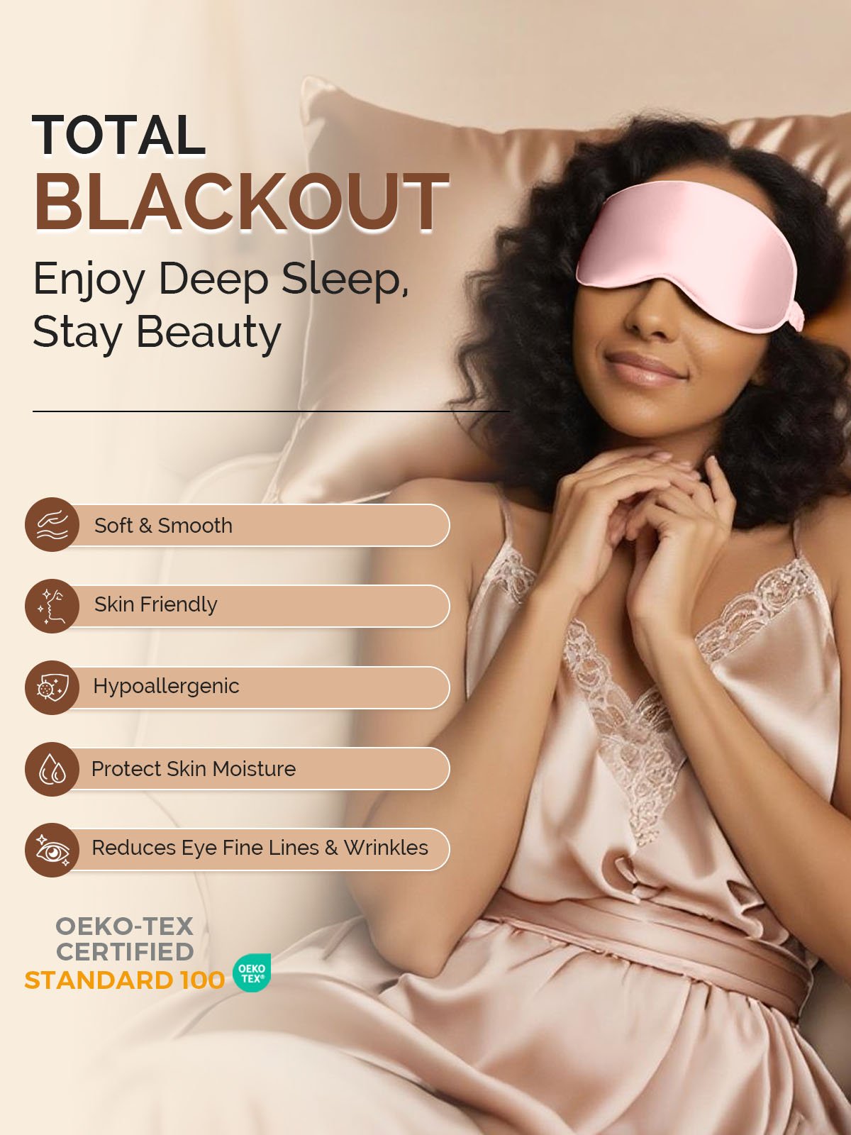 [Pink] SilkSilky-UK 22Momme Pure Silk Eye Mask 005