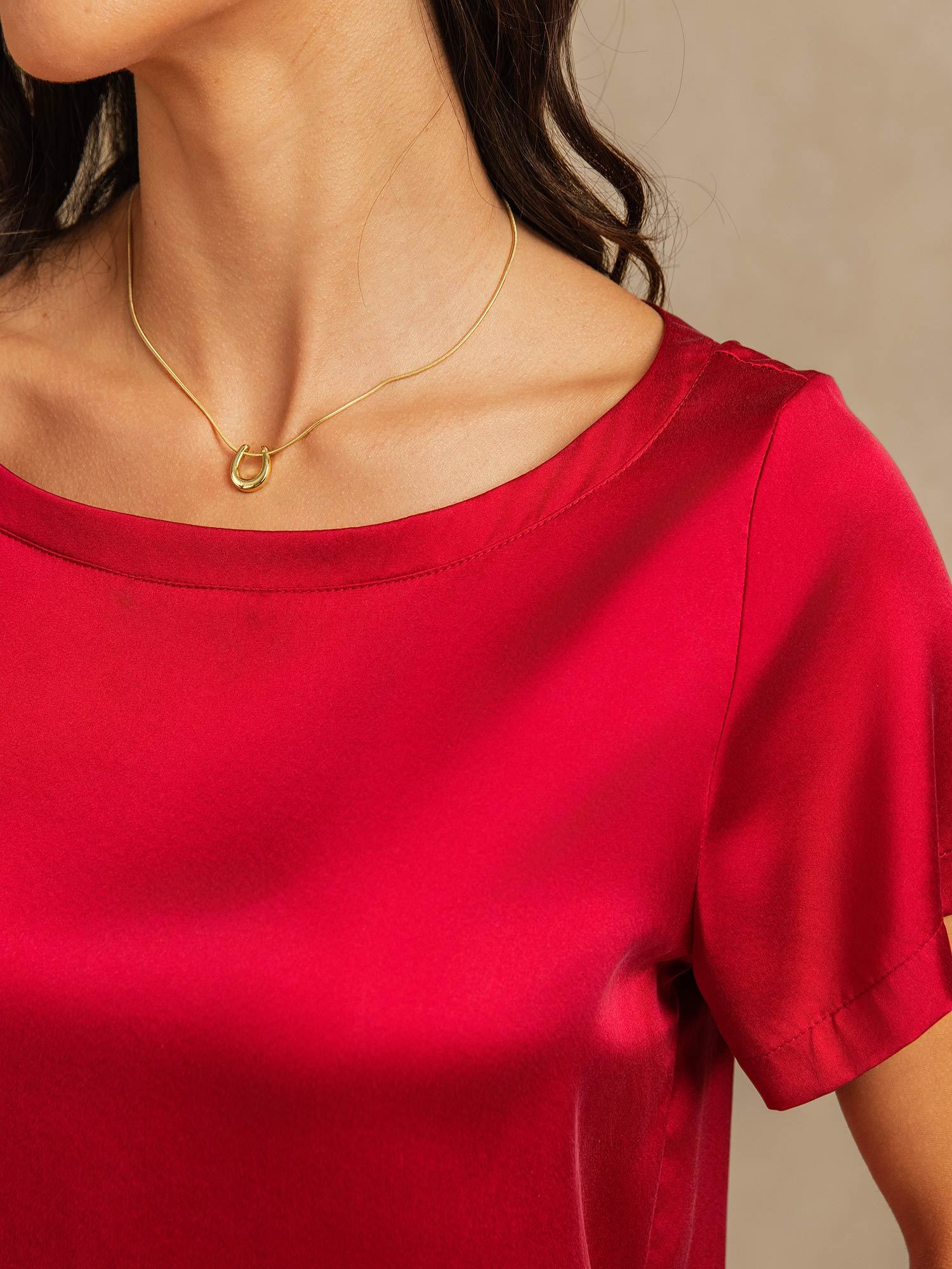 [Wine] SilkSilky-UK 19Momme Washable Silk Womens Pajamas 004