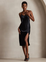 [Black] SilkSilky-UK Spaghetti Strap Dress 002
