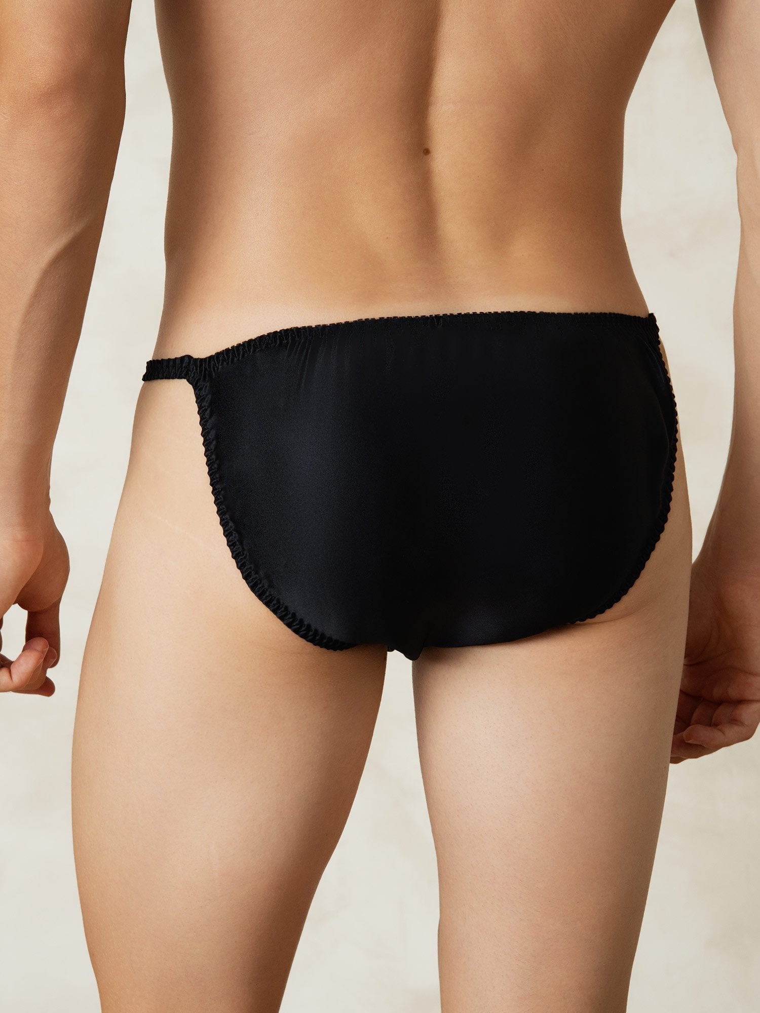 [Black] SilkSilky-UK Pure Silk Mens Underwear 002