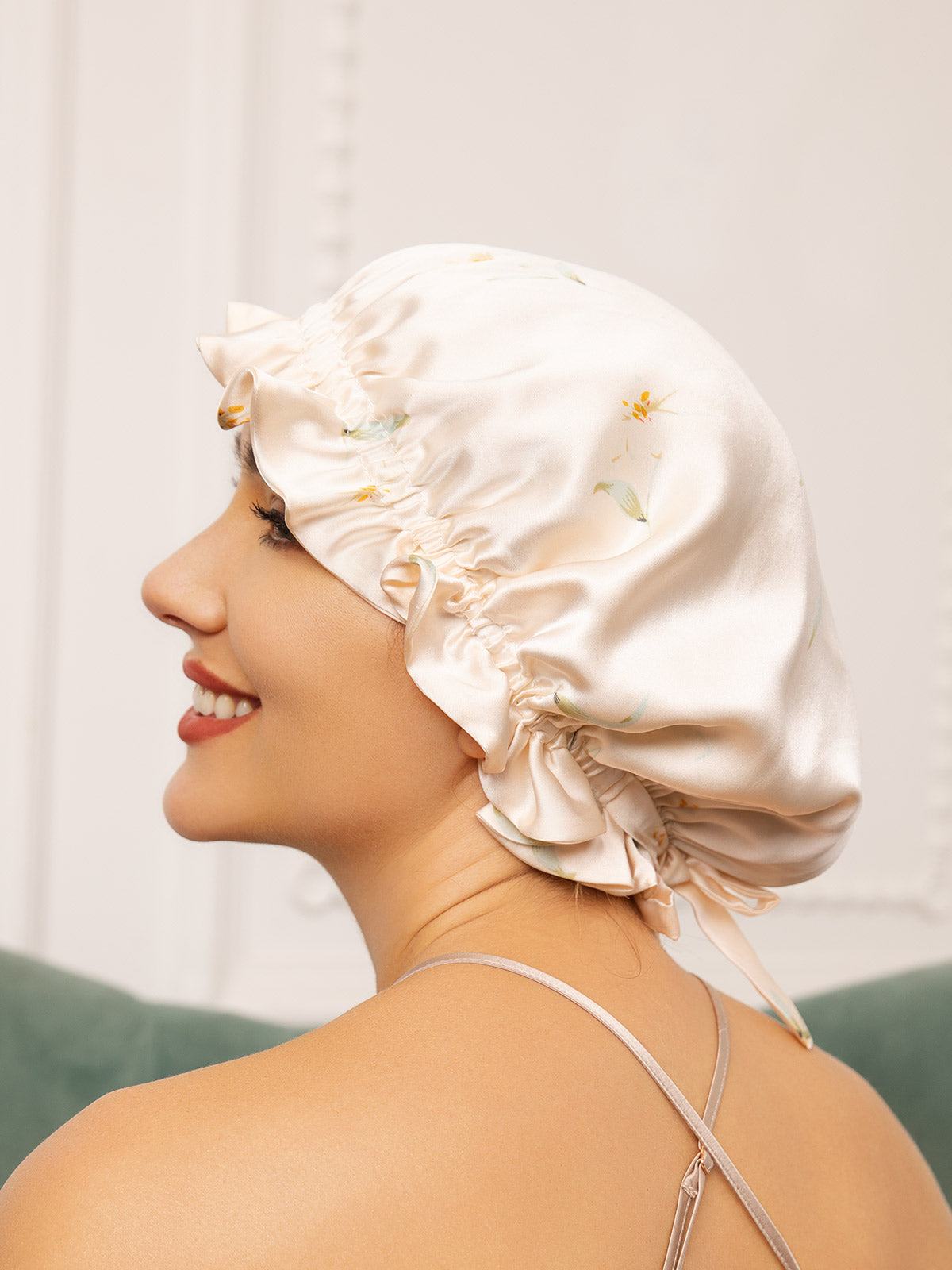 SilkSilky-UK Pure Silk Sleep Cap Multi 002