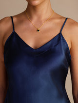 [Dark Blue] SilkSilky-UK Spaghetti Strap V Neck Camisole 003