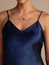 [Dark Blue] SilkSilky-UK Spaghetti Strap V Neck Camisole 003