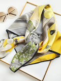 SilkSilky UK Pure Silk Scarf Yellow 003