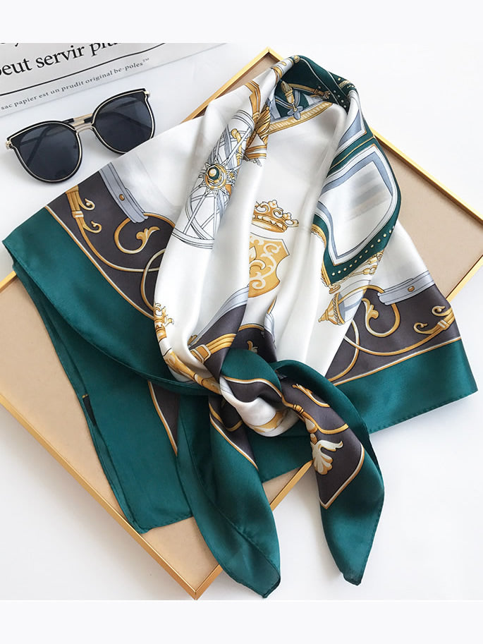 SilkSilky UK Pure Silk Scarf DarkGreen 002