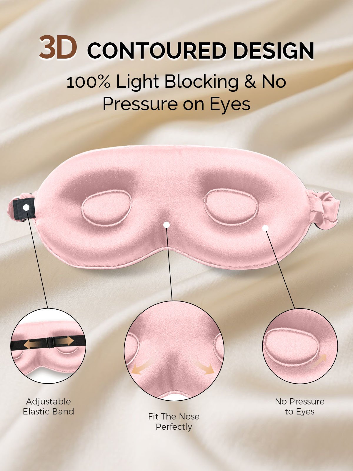 [Pink] SilkSilky-UK 22Momme Pure Silk Eye Mask 004