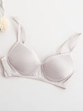 SilkSilky UK Silk Knitted Bra White 005