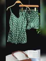 SilkSilky-UK Spaghetti Strap V Neck Camisole Set video 001