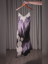 SilkSilky-UK Spaghetti Strap V Neck Nightdress video 001