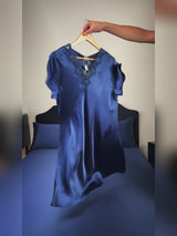 SilkSilky-UK Short Sleeve V Neck Nightdress video 001