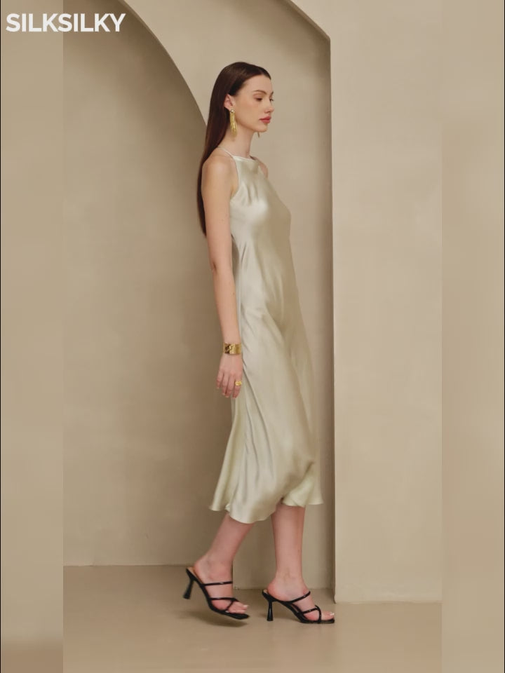 SilkSilky-UK-19Momme-Silk-Sleeveless-Dress-video-001