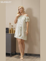 SilkSilky-UK Cap Sleeve Square Neck Nightdress video 001