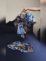 SilkSilky-UK Short Sleeve Lapel Collar Women's Pyjamas video 001