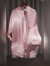 SilkSilky-UK Long Sleeve Lapel Collar Nightshirt video 001