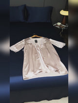 SilkSilky-UK Half Sleeve V Neck Nightdress&Dressing gowns video 001