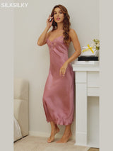 SilkSilky-UK Pure Silk V Neck Nightdress-video-001