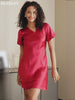 SilkSilky-UK Pure Silk Short Sleeve V Neck Nightdress video 001