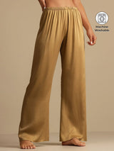 [Tan] SilkSilky-UK 19Momme Machine-Washable Silk Women's Sleep Shorts 001