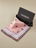 SilkSilky UK Pure Silk Scarf Pink 001