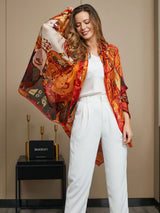 SilkSilky UK Pure Silk Scarf Multi 011