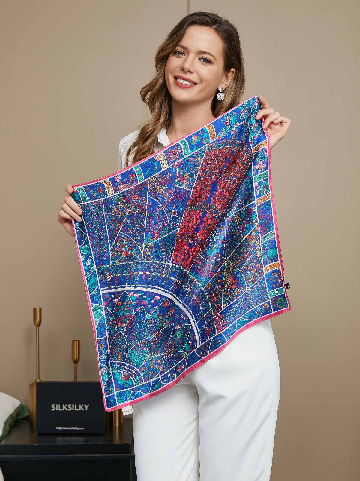 SilkSilky UK Pure Silk Scarf Multi 001