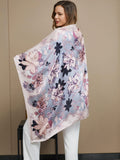 Pure Silk Floral Pattern Square Scarf / Shawl 86x86cm