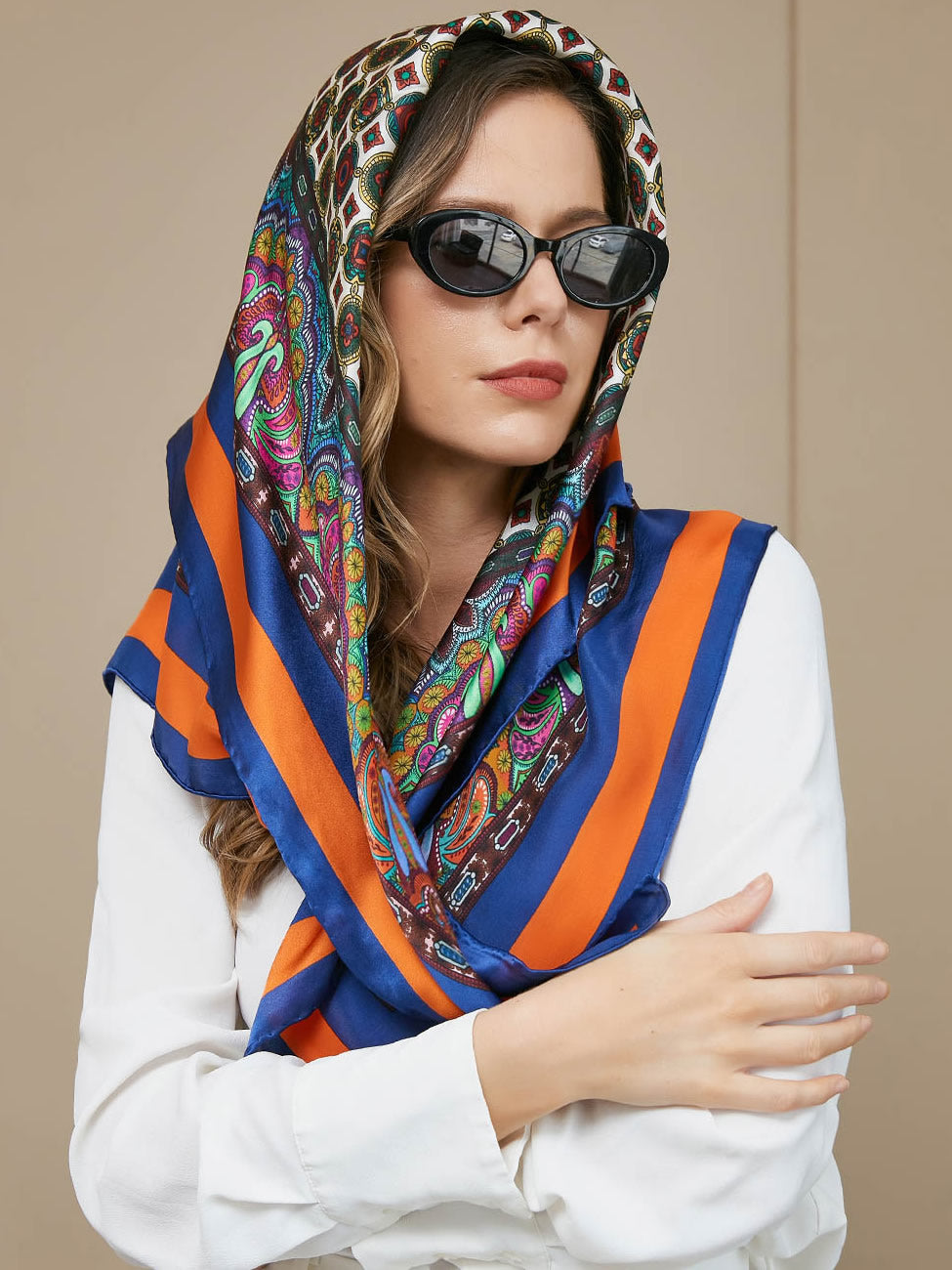 SilkSilky UK Pure Silk Scarf Multi 001