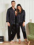 SilkSilky UK Pure Silk Long Sleeve Couple Black 003