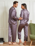 SilkSilky UK Pure Silk Long Sleeve Couple PurpleGray 002