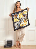 SilkSilky UK Pure Silk Scarf Yellow 003