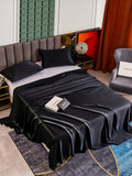 SilkSilky UK 25Momme Pure Silk Bedding Set Black 002