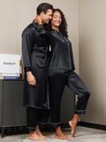 SilkSilky UK Pure Silk Long Sleeve Couple Black 002