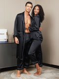 SilkSilky UK Pure Silk Long Sleeve Couple Black 005