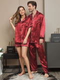 SilkSilky UK Pure Silk Long Sleeve Couple Wine 001