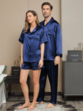 SilkSilky UK Pure Silk Long Sleeve Couple DarkBlue 003