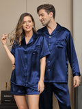 SilkSilky UK Pure Silk Long Sleeve Couple DarkBlue 004