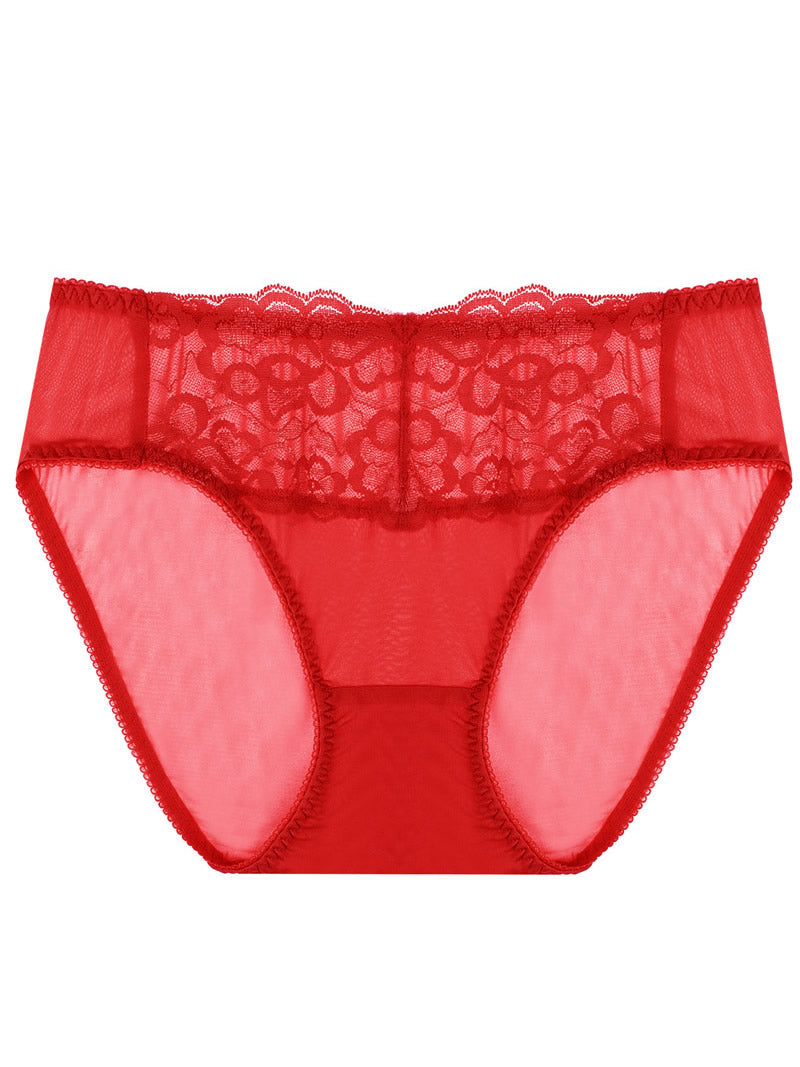 SilkSilky UK Silk Knitted Panty Red 006