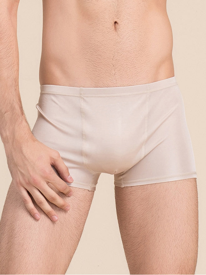 [Beige] SilkSilky-UK Silk Knitted Mens Underwear 001