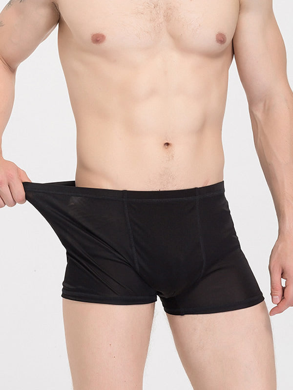 [Black] SilkSilky-UK Silk Knitted Mens Underwear 003